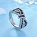 WQJNWEQ Big Sale Home Bowknot Diamond Ring Women s Inlaid Irregular Cross Ring Ribbon Ring Geometric Type Birthday Present