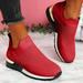 Gubotare Women Shoes Women s Fashion Sneakers Running Shoes Non Slip Tennis Shoes Walking Blade Gym Sports Shoes Red 8.5