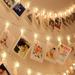 50 LED Photo Clip String Lights Fairy Lights with Clips Lights with Clips for Pictures Polaroid Lights with Clips for Bedroom & Dorm Room Decoration