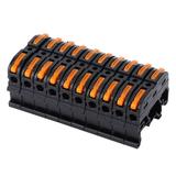 Rail Type Wire Connector Wire Terminal Block Wear-Resistant Portable Compact Practical For Electronic Enthusiasts Electronic Component Black