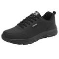 KaLI_store Tennis Shoes Comfortable Gym Tennis Comfortable Arch Support Fashion Sneakers for Men Black 12.5