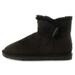 CLPP LI Women s Single Button Mini Winter Snow Boots - Black - 6