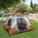4 Person Family Tent for Camping Spring Quick Opening Four-Person Family Tent Waterproof Camping Tent Family Tent for Outdoor Easy Set Up Family Automatic Instant Tent for Travel Brown