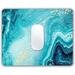 20% Biger Than Mouse Pad 8 x 10 Inch Teal Marble Design Mousepad Computer Office Laptop PC Mouse Pads for Wireless Mouse with Washable Lycra Cloth Non-Slip Rubber Base Mousepads