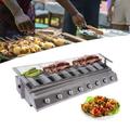 Portable Electric Smokeless 8 Burner Camping Tabletop Griddle Barbecue Gas Grill