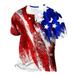 Fanxing Men s Polo Shirts Short Sleeve Golf Polo Shirts Casual Athletic Running Tennis Hiking American Flag USA T-Shirts Navy Blue Pink Red Wine S M L XL XXL XXXL