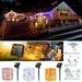 Solar String Lights Outdoor Solar Fairy Lights 65.6ft/20m 200 LED 8 Modes Garden Solar Lights Waterproof Garden Lights Copper Wire Lighting for Patio Yard Party Colorful