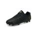 Sanviglor Men s Football Shoes Firm Ground Athletic Shoe Lace Up Soccer Cleats Running Breathable Lightweight Trainers Non-slip Training Black 11
