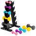 BalanceFrom Fitness 2 3 5 8 & 10 Pound Neoprene Dumbbell Set with Rack