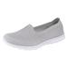 KaLI_store Slip On Sneakers Woman Womens Slip on Trainers Air Cushion Walking Shoes Breathable Mesh Sneakers Orthopedic Shoes for Women Grey 6.5