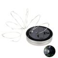 NUOLUX 1M 10 LED Solar Mason Can Lid Light String LED Fairy Light Decorative String Light for Garden Yard Home Landscape (White Light)