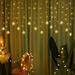 Rosnek 96LEDs Big Snowflake Curtain Lights Icicle Window Hanging Lights Curtain String Lights 8 Modes Flashing Xmas Fairy Lights for Home Window Party Xmas Tree Decor 1/2/3/4/6/10Pcs