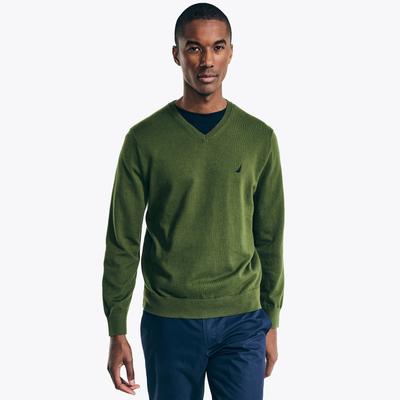 Nautica Men's Big & Tall Navtech V-Neck Sweater Vibe Green, 2XL