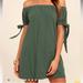American Eagle Outfitters Dresses | American Eagle Off The Shoulder Dress | Color: Green | Size: M