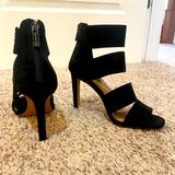 Jessica Simpson Shoes | Jessica Simpson Women's Cerina - Peep Toe Suede High Heel Black | Color: Black | Size: 7