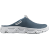 Badesandale SALOMON "REELAX SLIDE 6.0", Gr. 42, blau (rauchblau), Textil, sportlich, Schuhe Clog, Erholungsschuhe
