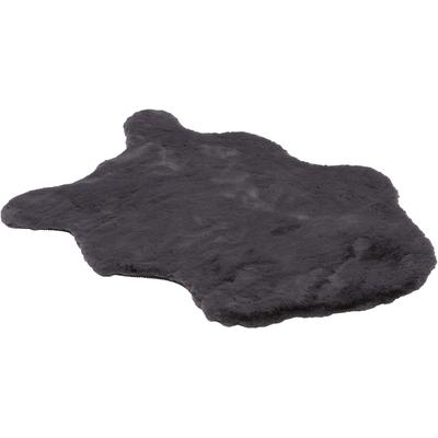 Fellteppich "Tender", grau (anthrazit), B:70cm H:26mm L:110cm, Kunstfaser, SCHÖNER WOHNEN-KOLLEKTION, Teppiche, Fellteppich, weich durch Microfaser, Kaninchenfell Haptik, Kunstfell, waschbar Image