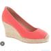 J. Crew Shoes | J Crew Saville Espadrilles Wedges Canvas Fabric Neon Rose Heels Shoes Size 10 | Color: Cream/Pink | Size: 10