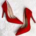 Jessica Simpson Shoes | Jessica Simpson Red Velvet Heels 10 | Color: Red | Size: 10