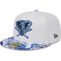 Men's New Era White/Blue Oakland Athletics Flamingo 59FIFTY Fitted Hat