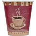 Nicole Fantini 10 Oz Disposable Colored Tea&Coffee Cups Printed, Poly Paper Hot Cups in Brown/Red | Wayfair CU161-CUPS-500