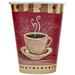 Nicole Fantini 12 Oz Disposable Colored Tea&Coffee Cups Printed, Poly Paper Hot Cups in Brown/Red | Wayfair CU162-CUPS-50