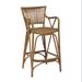 Sika Design Blues Rattan Bar Stool - Antique Wicker/Rattan | 39 H x 21 W x 22 D in | Wayfair 1018A