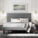 Mercury Row® Hegg Tufted Platform Bed Wood & /Upholstered/Linen in Gray | King | Wayfair 7DCB185419A6437197FF32E198A79588