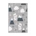 Black/Gray Rectangle 3'3" x 4'11" Area Rug - East Urban Home Rummond Machine Made Flatweave Polyester Area Rug in Gray/Black/White Polyester | Wayfair