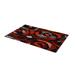 Red 79 x 39 x 0.31 in Area Rug - East Urban Home Maxton Abstract Machine Woven Area Rug in Black/Polyester | 79 H x 39 W x 0.31 D in | Wayfair