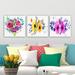East Urban Home 3 Piece Wrapped Canvas Panoramic Graphic Art Set Canvas in Blue/Pink/Yellow | 12 H x 35 W x 1.18 D in | Wayfair