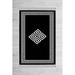White 31 x 0.53 in Area Rug - East Urban Home Meryle Oriental Machine Made Flatweave Area Rug in Black/Gray, Cotton | 31 W x 0.53 D in | Wayfair