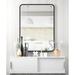 Latitude Run® Bathroom Mirror 22 x 30 Inch, Rectangle Mirror for Wall, Rounded Metal Frame Vanity Mirror Metal | Wayfair