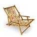 East Urban Home Reclining Deck Chair Manufactured Wood in Brown/Green/Orange | 32 H x 24 W x 45 D in | Wayfair 544702383D32469C969A2C524CB0FAAC