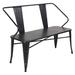 Williston Forge Harmanjot Garden Outdoor Bench Metal in Black | 35 H x 45 W x 22 D in | Wayfair F51C2F9972AB4F07B8BB66A256168285