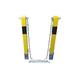 Removable Yellow Security Bollards, 5 Meters Chain, Side Mounted Eyelets, Easy To Install