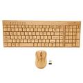 ciciglow Wireless Bamboo Keyboard And Mouse, 2.4GHz Computer Wireless Devices with USB Receiver, Optional 1200DPI Mouse/Compact Keyboard/Wireless Keyboard And Mouse Combo (Mouse and Keyboard Combo)