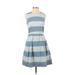 Gap Casual Dress - A-Line: Blue Stripes Dresses - Women's Size 0