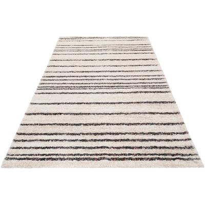 Hochflor-Teppich ESPRIT "Gesa ESP-80334", weiß (weiß,creme), B:160cm H:30mm L:225cm, Polyester, Teppiche, Shaggy, Langflor, Wohnzimmer Image