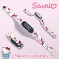 Sanurgente-Montres Hello Kitty pour enfants bracelet électronique sport tactile LED anime