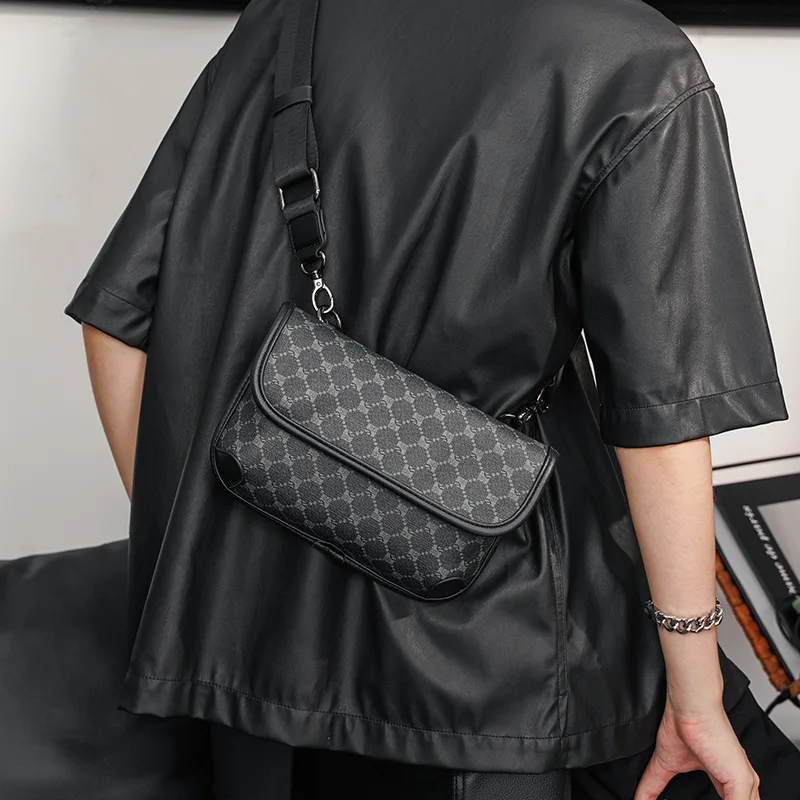 Sac à bandoulière en cuir PU pour homme, design de marque, sac à main pour téléphone portable, sacs à main pour homme, mode professionnelle, initié, nouveau