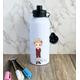 Personalised Burgundy School Boy Sport Cap Water Bottle, Gym Bottle, Personalised Gift, Custom Bottle, Back To Bottle