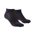 Bridgedale - Mens Hiking Merino Low Socks - Navy / Red Merino Wool - Size UK 9-11