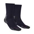 Bridgedale - Mens Hiking Lightweight Merino Socks - Navy / Grey Merino Wool - Size UK 6-8