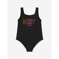 DKNY Girls Logo Swimming Costume In Black Size 16 Yrs