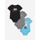 Nike Baby Boys 3 Pack Bodysuit Set In Blue Size 9 Mths