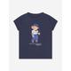 Ralph Lauren Kids Baby Girls Bear Print T-shirt In Navy Size 9 - 12 Mths