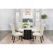 Lark Manor™ Allson 4 - Person Dining Set Wood/Upholstered in Brown/White | 30 H x 54 W x 54 D in | Wayfair D1238D6E792B4DE1BBB6F17A1CB6330E