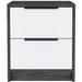 HomeRoots 2 - Drawer Nightstand Wood in White/Brown | 18.9 H x 16.1 W x 14.3 D in | Wayfair 606114644767