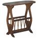 Oak Oval Magazine Rack Table